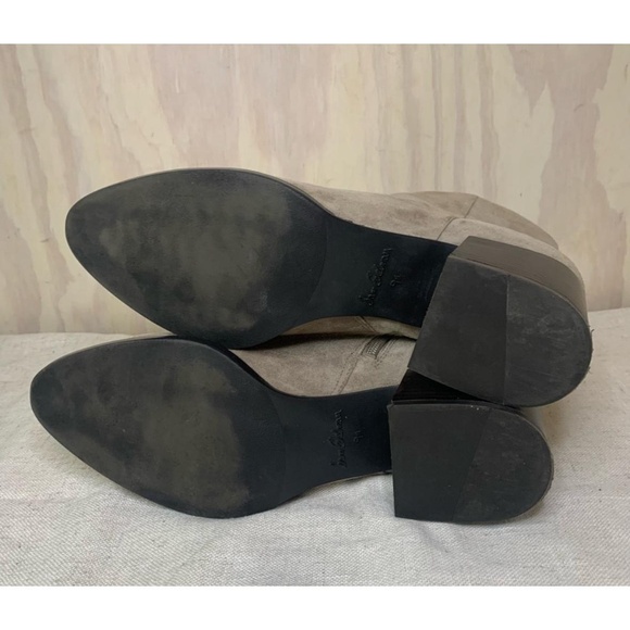 Sam Edelman Womens Ankle Boots Size 9M Light Gray Suede Block Heel Side Zipper - Picture 4 of 7